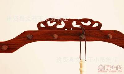 文房書法用品 紅木質(zhì)大號8針16掛毛筆筆架——進(jìn)賢縣文港王小員筆莊的匠心之作